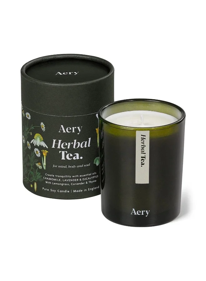 ايري ليفينج شمعة شاي الأعشاب من Aery Living 200 جرام Black Ø 8 x H 10 cmcm