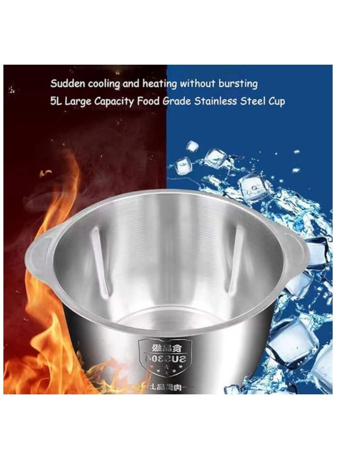 Premium Electric Meat Chopper with Powerful Motor, Large 3L Stainless Steel Bowl, 2 Speed Levels, Safety Function, 400W Multi Chopper for Meat, Fruits, Baby Food, Vegetables, and Onions - Image 3