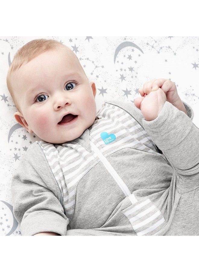 LOVE TO dream Swaddle Up Transition Suit 1.0 Tog Gray Large 1924 Lbs Patented Zipoff Wings And Unique Selfsoothing Sleeves Safely Transition From Swaddled To Armsfree Before Rolling Over - Image 5