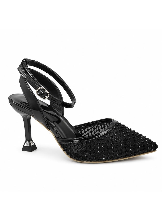 Vbranda Sparkle Mesh Slingback Heels C-131 - Image 2