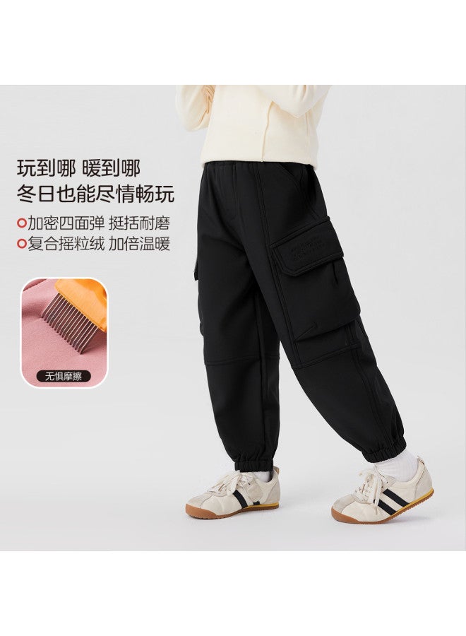 Zuoxi Girls' Cargo Pants Children's Trousers Outdoor Windproof Long Pants Big Kids' Spring/autumn Drawstring Joggers Loose Fit Kids' Wear - Image 3