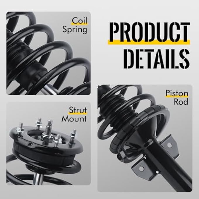 KUSATEC Front Pair Complete Struts Shock Absorber Fit For 20052010 Ford Mustang 172138X2 Struts With Coil Spring Assemblies - Image 4