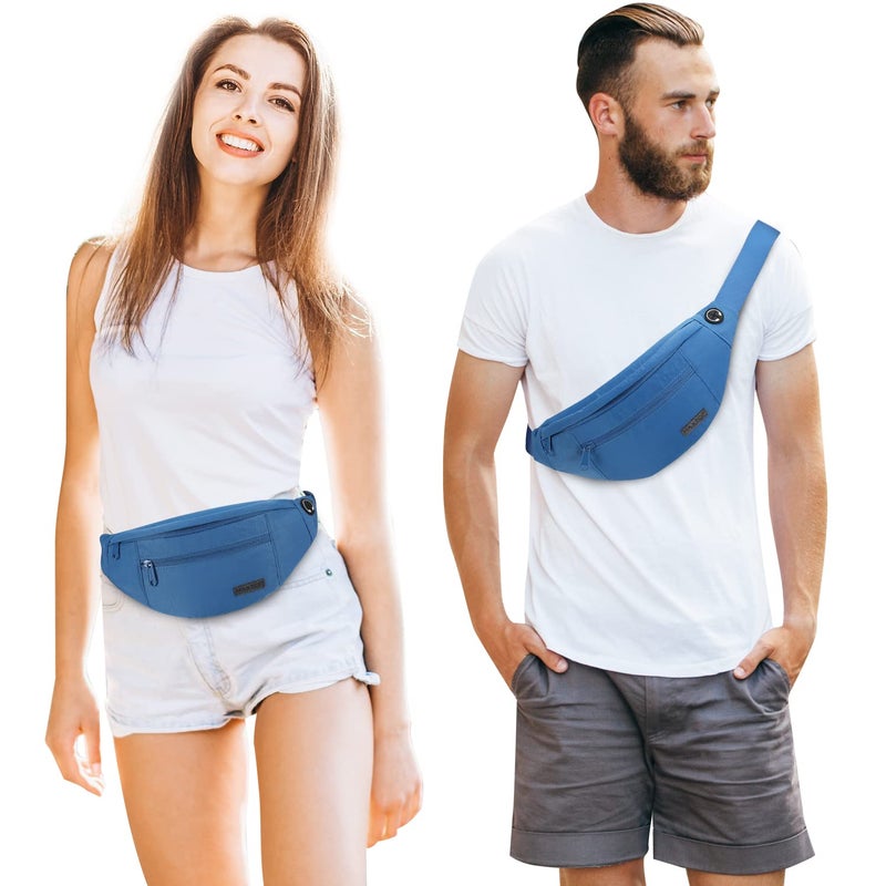 MAXTOP Large Crossbody Fanny Pack Belt Bag for Women Men with 4-Zipper Pockets Gifts for Enjoy Sports Yoga Running Workout Walking Casual Travel Wallets Fashion Waist Pack Phone Bag - Image 2