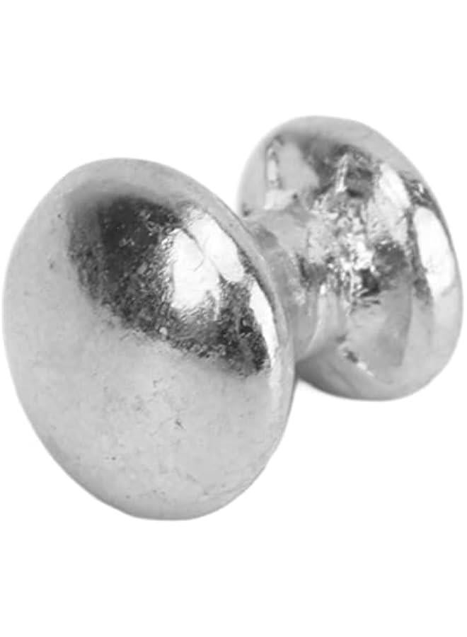 8pcs 1:12 Scale Miniature Round Head Pull Handle Metal Simple Dollhouse Door Handle Knobs (Silver) - Image 2