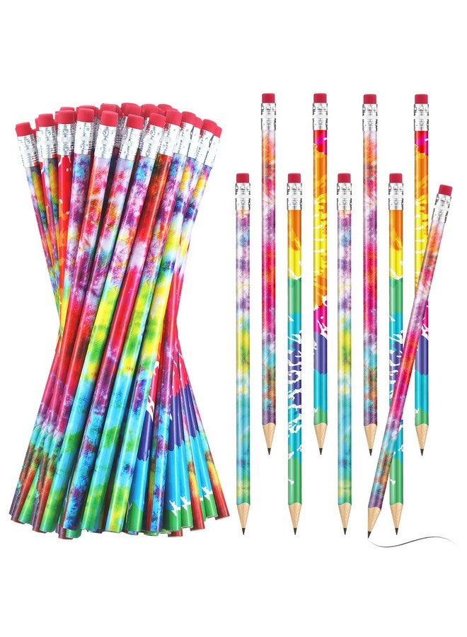 ايباك أقلام تلوين التعادل، أقلام ملونة مستديرة، أقلام ملونة قوس قزح، أقلام خشبية متدرجة اللون مع ممحاة علوية للمنزل والمكتب والمدرسة والفصول الدراسية والرسم والأنشطة التعليمية (48 قطعة) - Image 1