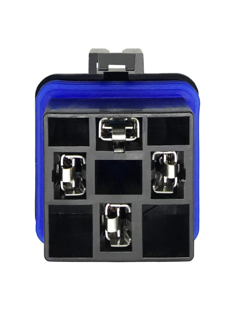 Automotive Waterproof Relay, 4-PIN 40/30 AMP 12 V DC Waterproof Relay with Harness - Heavy Duty 12 AWG Tinned Copper Wires 2 Pack SPST Automotive Relay - Image 4