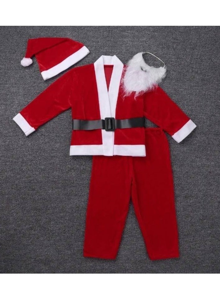 Santa Claus New Year and Christmas clothes, red cloth clothes, children’s suits from age: 7 to 9 years