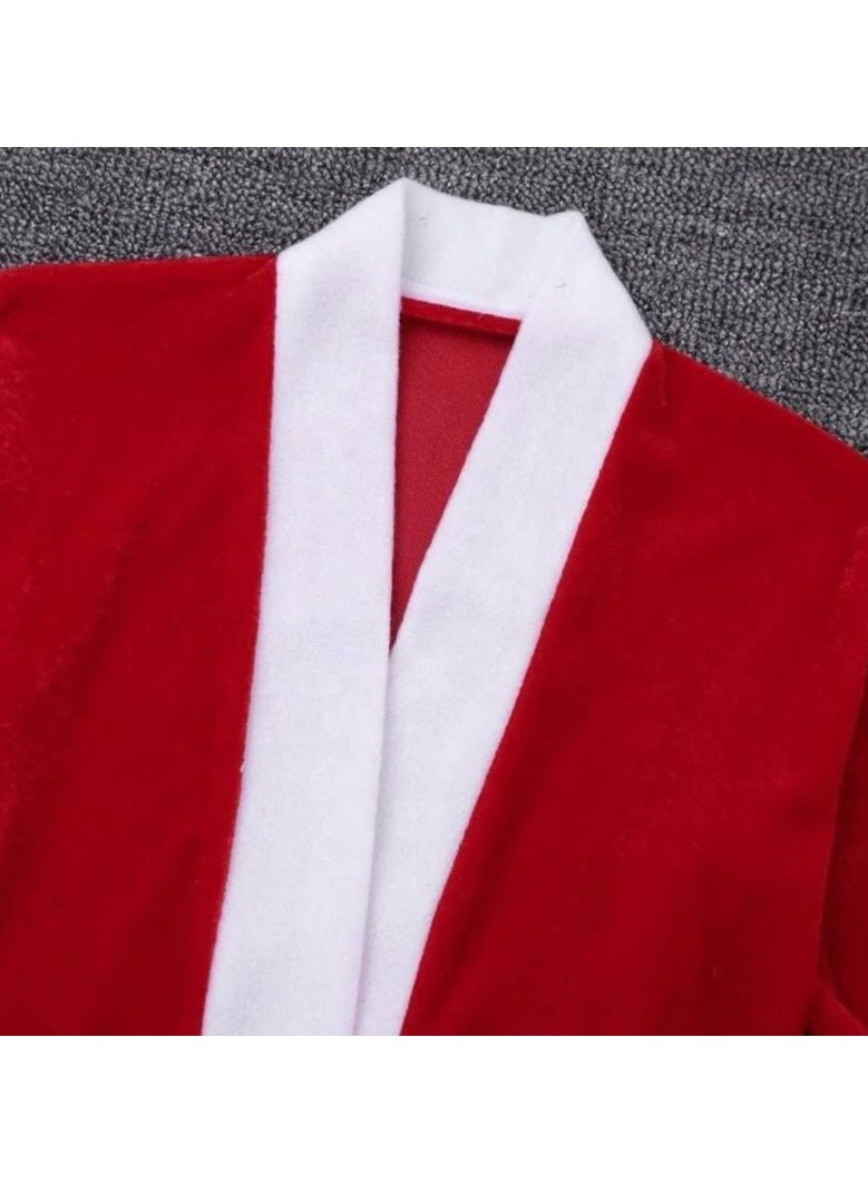 Santa Claus New Year and Christmas clothes, red cloth clothes, children’s suits from age: 7 to 9 years