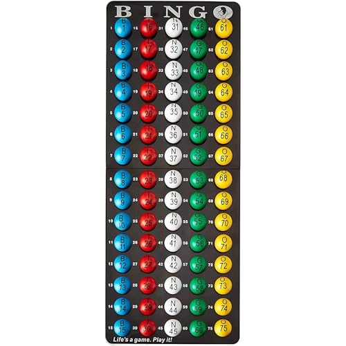 MR CHIPS Bingo Master Board and Easy Read 78 Bingo Balls with Fade and Scratch Resistant Large Numbers and Large Letters That Will Never Rub Off - Image 1