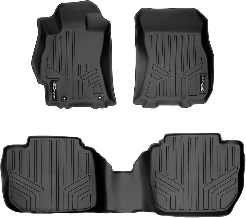 MAX LINER Floor Mats 2 Row Set Black for 2010-2014 Subaru Outback/Legacy Automatic Transmission - Image 1