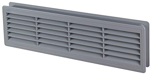 Awenta 120x440mm Internal Door Plastic Ventilation Grille Air Vent Collar Grey Colour - Image 2
