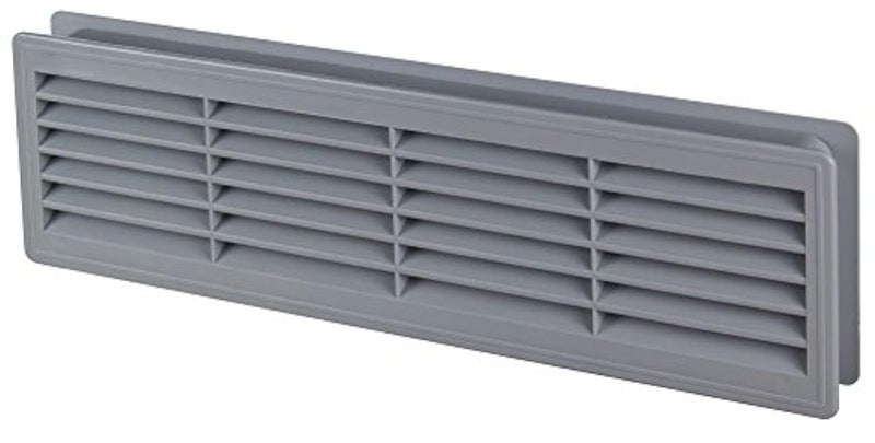 Awenta 120x440mm Internal Door Plastic Ventilation Grille Air Vent Collar Grey Colour - Image 1