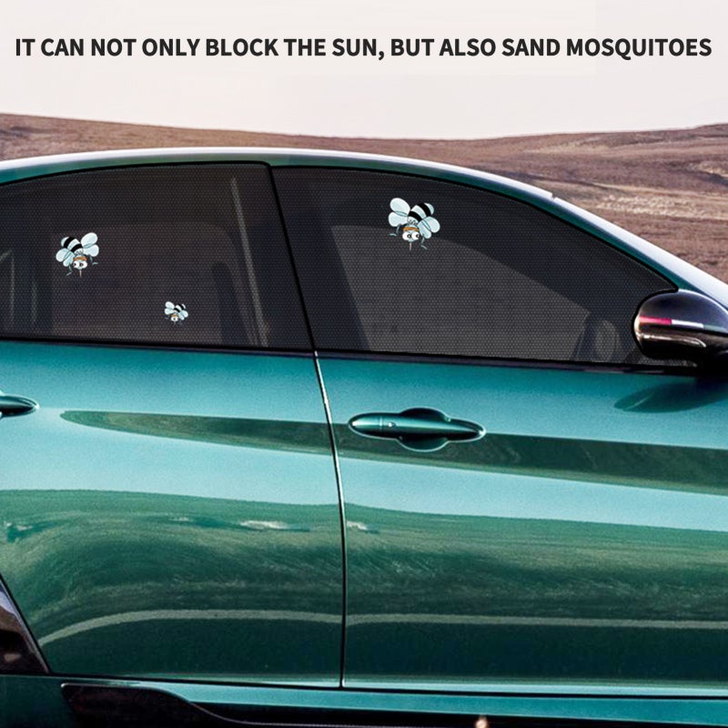 Mesh Side Window Sunshades Cover: Breathable Elastic Mesh Fabric - Universal Fit For 99% Cars SUVs Hatchbacks MPVs - Privacy & UV Protection For Back Seat Passengers Babies - Image 5