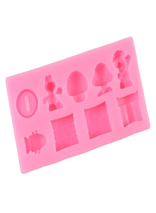 QDMOLDS قوالب سيليكون QDMOLDS ذات 9 فتحات على شكل يوشي، أيقونة مربعة، طوب، تنين، فطر، عملة ذهبية، قوالب كرتونية لتزيين الكيك، الكب كيك، الحلوى، الشوكولاتة، عجينة السكر، والطين البوليمري - Image 4