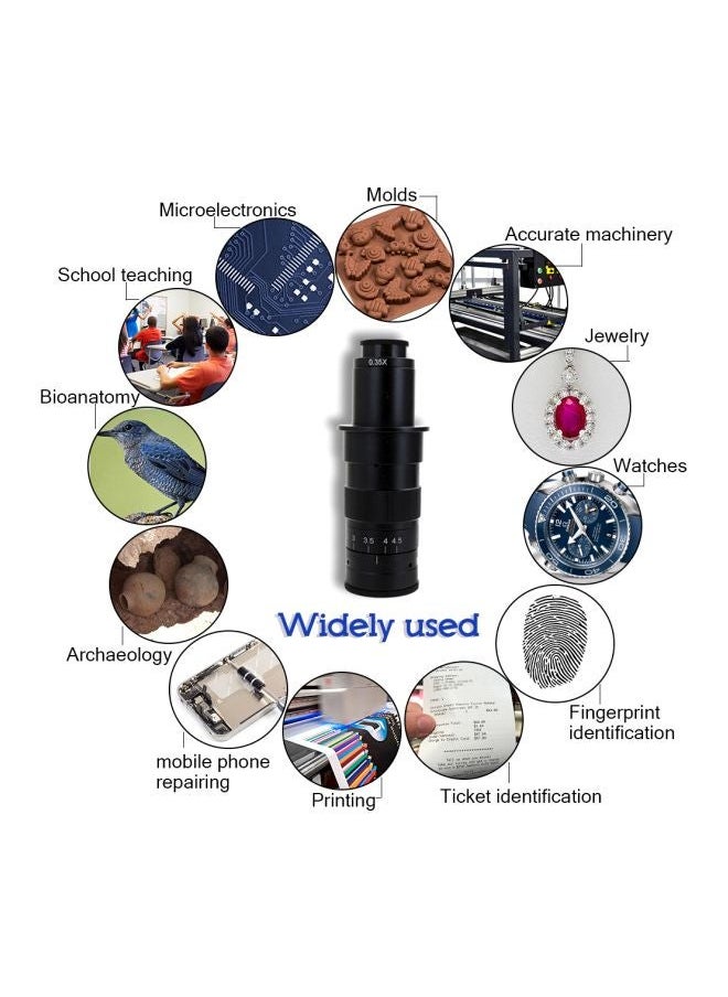 NIBEMINENT Adjustable 130X ZoomC Mount Microscope  - Image 2