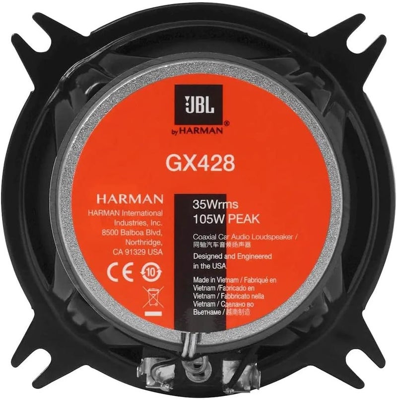 JBL GX428 105 Watts Max, GX Series 4" 2-Way Coaxial Car Audio Speakers - Image 2