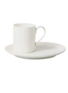 Villeroy & Boch 12-Piece Metrochic Blanc Espresso cups & Saucers  - Image 1