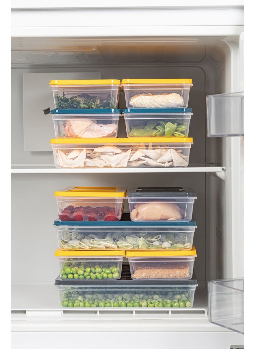 6-Piece Refrigerator Organizer Freezer-Microwave Compatible Storage Container Petrol 6 x 600 ml - pzsku/ZE4305476C83C02A013FEZ/45/_/1728062140/319fc3b0-4792-42a0-90da-aec9442c6d25