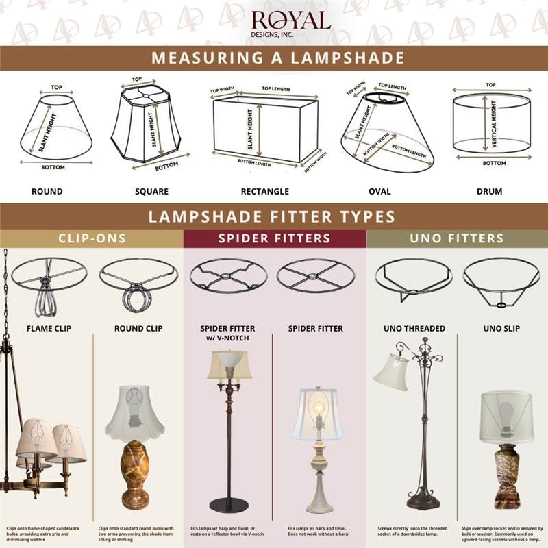 Royal Designs Inc Royal Designs Deep Empire Lamp Shade, Eggshell, 8 x 14 x 11 - Image 4