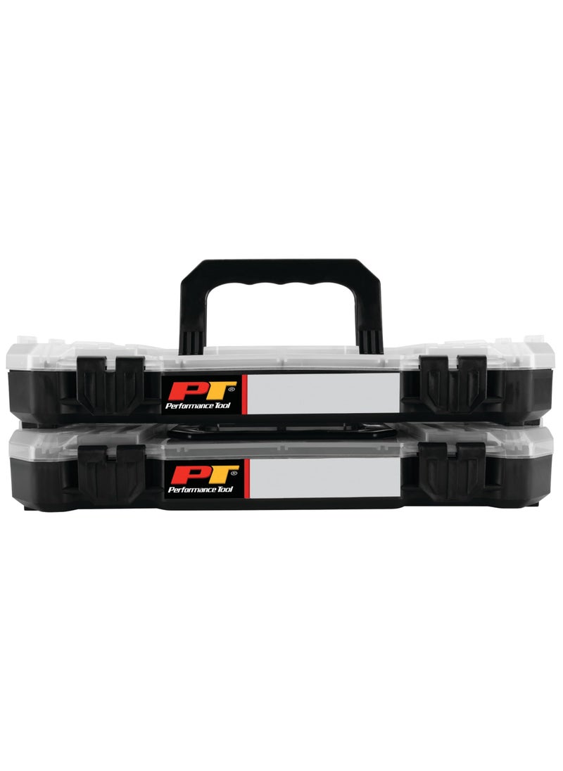Performance Tool Performance Tool W5266 Stackable Storage Bins with Removable Dividers and Secure Latches for Hardware Organization and Portability  - Image 4