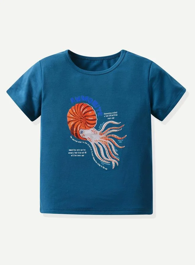 تايك تو Take Two Boys Graphic Print Short Sleeve T-Shirt