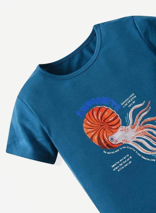 تايك تو Take Two Boys Graphic Print Short Sleeve T-Shirt