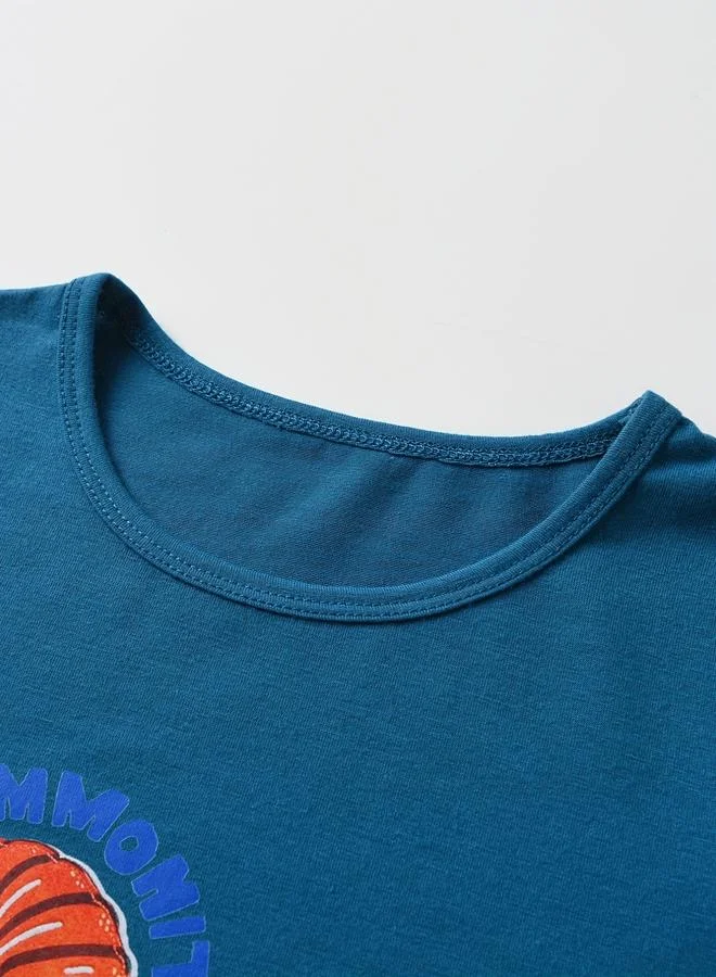 تايك تو Take Two Boys Graphic Print Short Sleeve T-Shirt