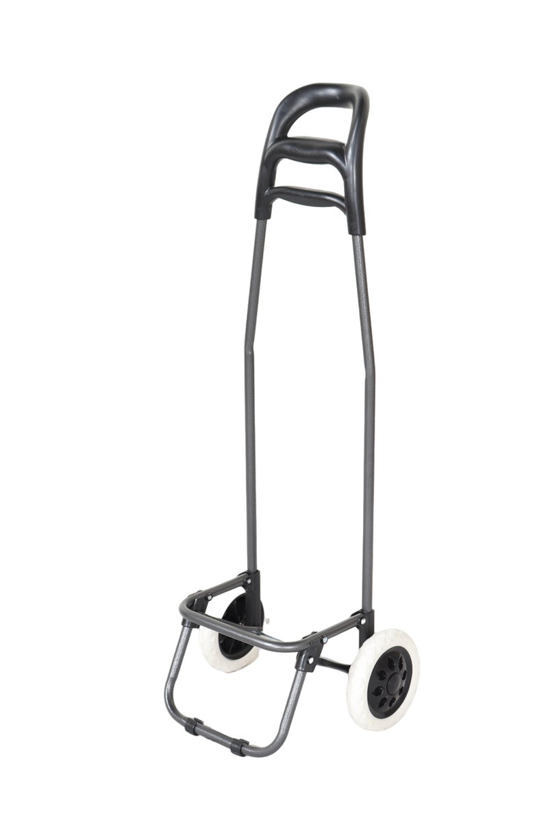 HOMEVEO Blue and White Foldable Shopping Cart - Stylish and versatile design with non-slip foam wheels and comfortable grip handle with large storage pockets. - Image 5