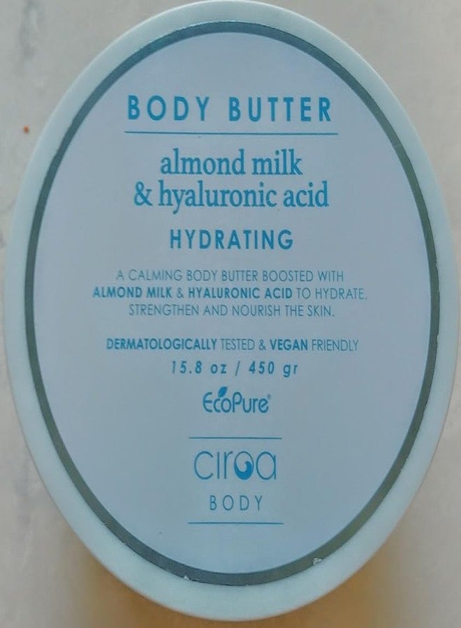 Ciroa, ALMOND MILK & HYALURONIC ACID, BODY BUTTER, 15.8 oz (450gr) Hydrating, (Pack of One) - Image 2