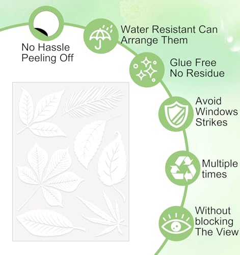 ValueBargain Window Clings for Birds, 26 Pcs Window Decals to Prevent Bird Strikes - Image 3