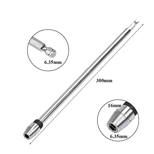 Eyech Extension Bit Holder Quick Release Screwdriver Bit Extension Rod Magnetic Bit Holder With 1/4 Inch Hex Shank for Power Drill Screwdriver | 12 Inch Length - Image 2