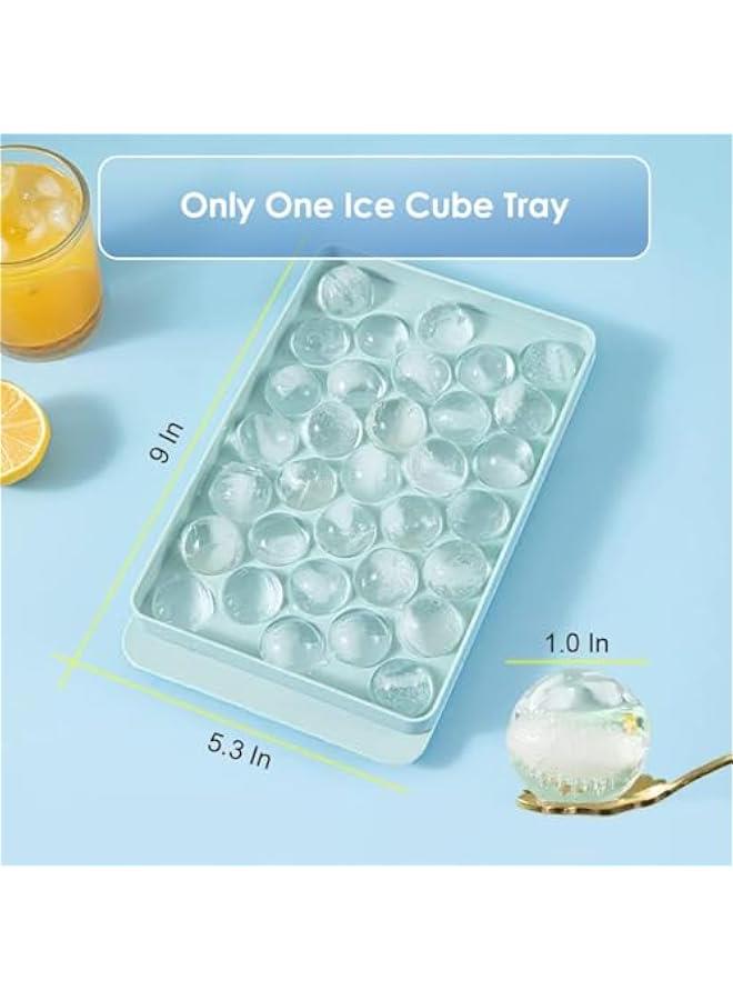 Round Ice Cube Tray with Lid for Freezer One Tray Only - Image 2