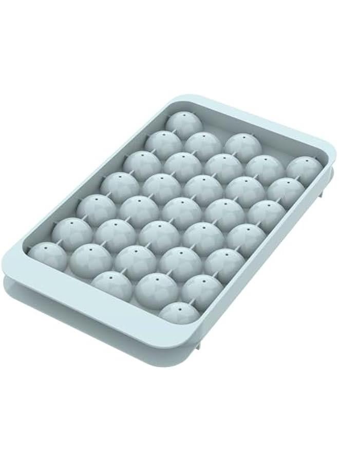 Round Ice Cube Tray with Lid for Freezer One Tray Only - Image 1