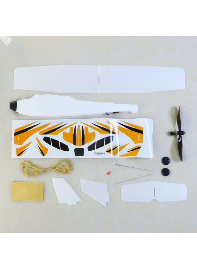 Foam Aircraft Rubber Band Aircraft Knight Police Rubber Band Power 3D Cabin Glider Fighter Aircraft Assembly Aircraft Model-Color:Random Color - Image 4