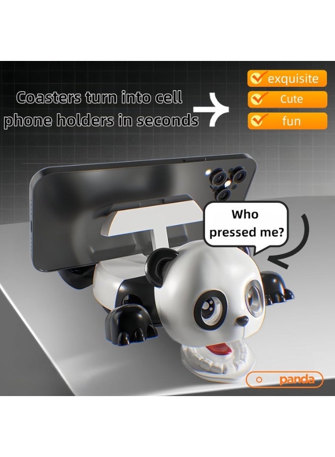 2 في 1 باندا كوستر ودرج الهاتف 2، ملحق مكتب تخفيف الضغط المرح لمدرسة وزارة الداخلية والسفر، مناسب كهدية لشهر رمضان - Image 5