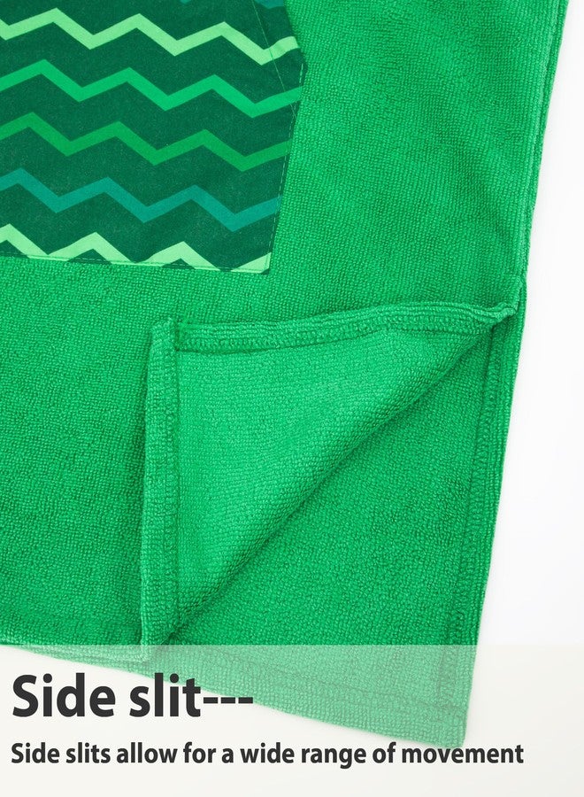 MissShorthair Towel Poncho for Kids, Hooded Beach Towel for Girl&Boy, Surf Poncho Swim Changing Robe Microfiber Bath Towel 7-10 Years Green - Image 5
