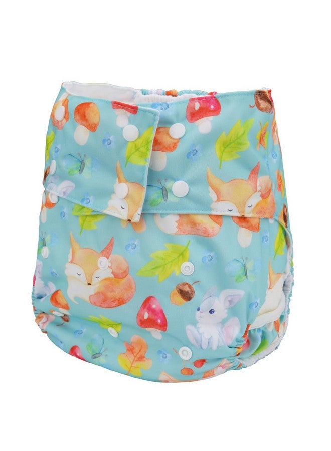 Sigzagor Teen Adult Cloth Diaper Nappy Reusable Washable for Disability Incontinence (Baby Foxes Rabbits) - Image 1