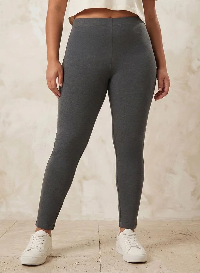 Ulla Popken Plus Size Ulla Popken Leggings with Elasticated Waistband