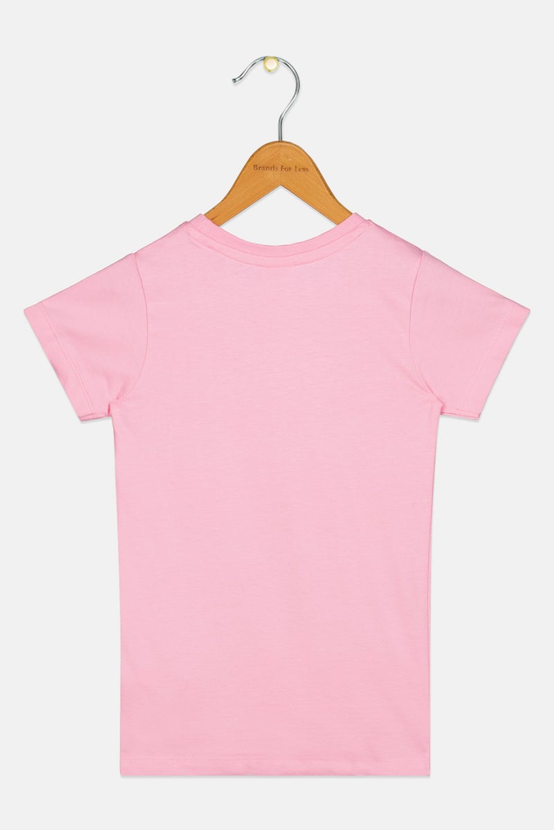 Disney Toddlers Girl Crew Neck Short Sleeve Lilo And Stitch Print T-Shirt, Pink - Image 3