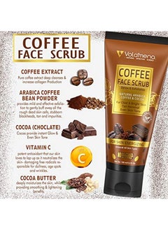 VOLAMENA WITH DEVICE Coffee Face Scrub With Cocoa And Arabica Coffee For Clear & Bright Skin 100 Ml  - Image 4