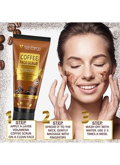 VOLAMENA WITH DEVICE Coffee Face Scrub With Cocoa And Arabica Coffee For Clear & Bright Skin 100 Ml  - Image 5