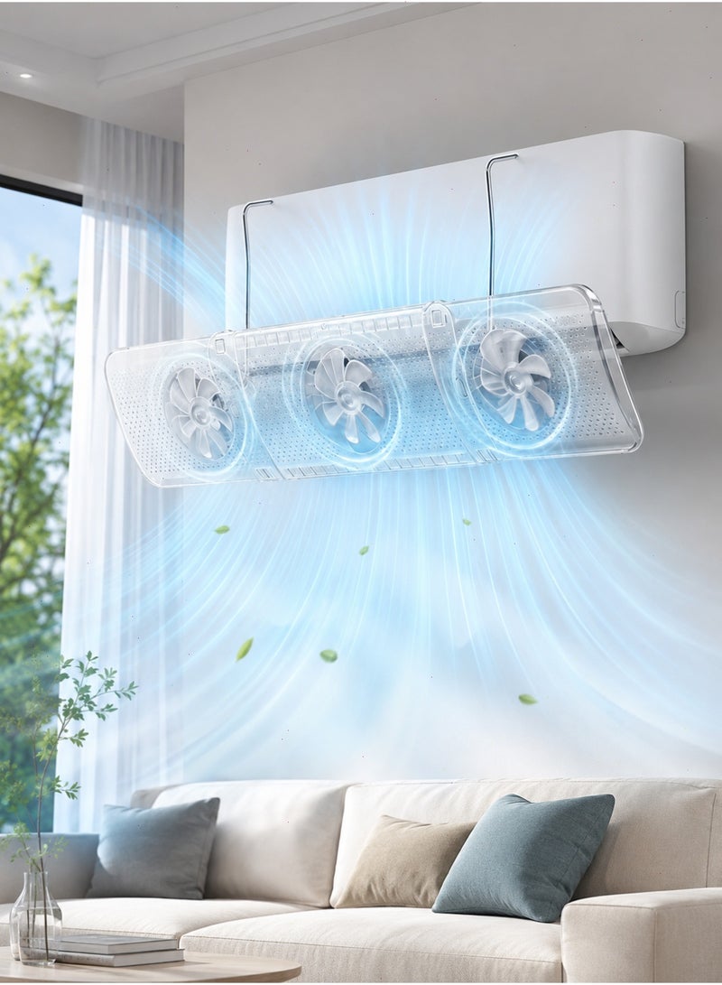 Adjustable Air Conditioner Deflector for Split AC, Retractable Anti-Direct Blowing Baffle for Cooling Heating, Draft Prevention for Home Office - Image 1
