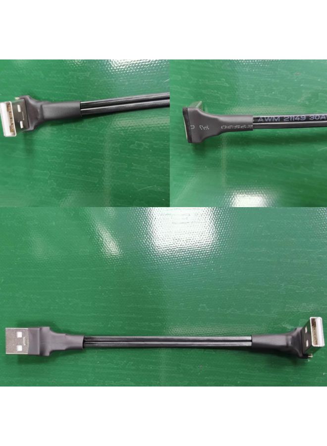 ADT-Link USB2.0 Ultra-fine Light Thin Short Flat Wire Double A Male Bend Angle High Current Power Supply Data Line-Color:S3J-S3K-Length:3cm  - Image 3