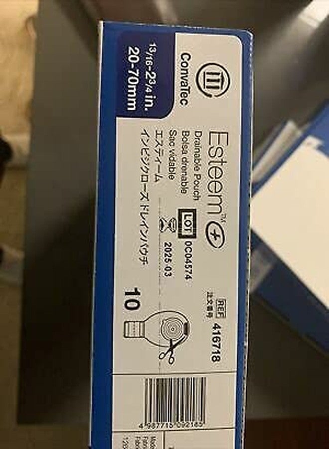 ConvaTec 416718 Esteem Drainable Pouch 2 3/4 in 20-70 mm (Pack of 5) - Image 2