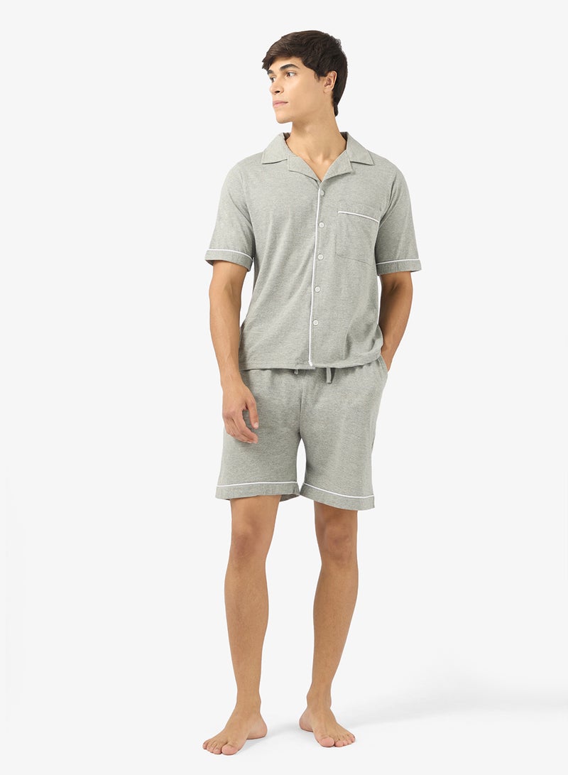 Seventy Five Nightwear Shirt & Shorts Set - Image 1