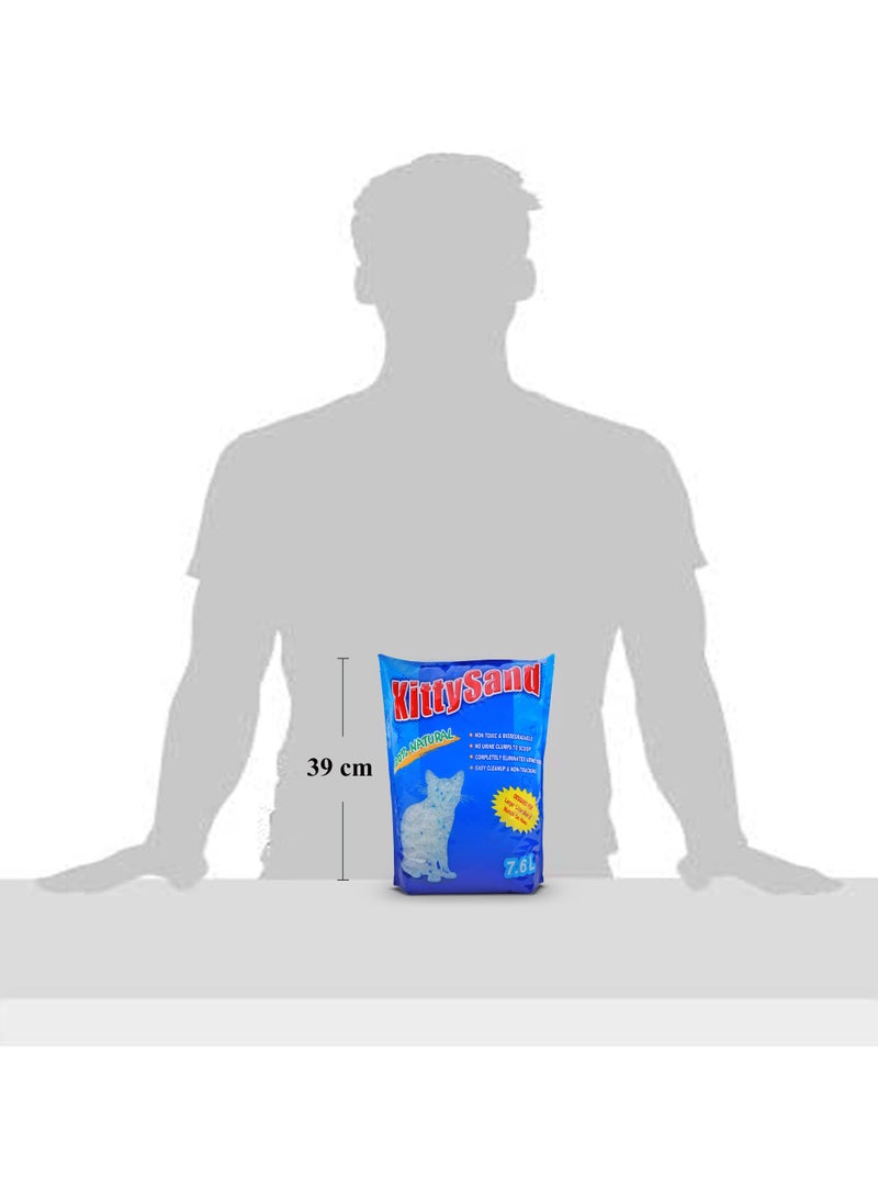 Kitty Sand 100% Natural Silica Crystal Premium Quality Cat Litter 7.6L - Pack of 4 - Image 5