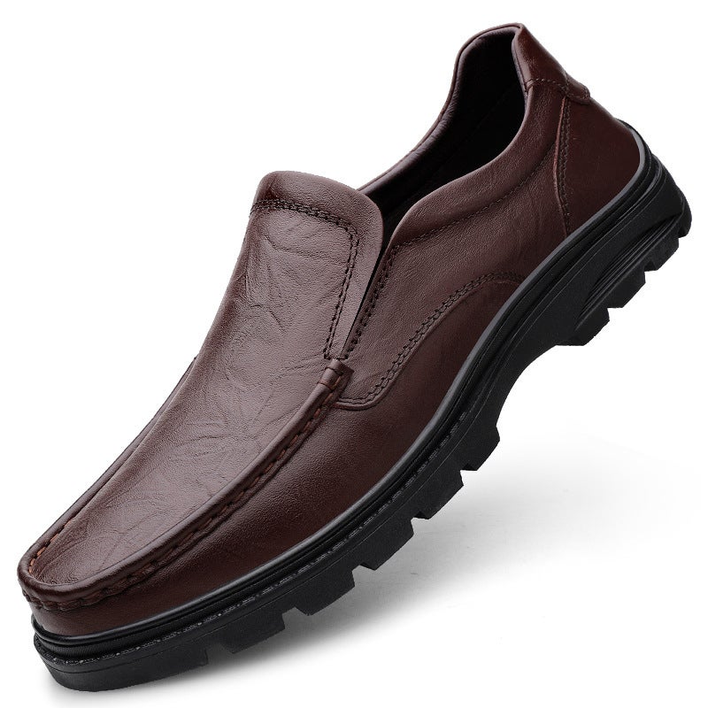 Plus Size Business Casual Leather Shoes Autumn New Men'S Shoes Grip Pattern Slip-On Soft Sole Shoes Men'S Shoes - Image 5