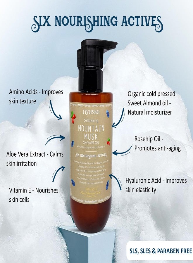 Nyassa Mountain Musk Silkening Shower Gel - 210ml | Gentle Body Wash with 6 Skin-Nourishing Ingredients | Vegan, Cruelty-Free, Paraben & Sulphate Free | Suitable for All Skin Types - Image 4