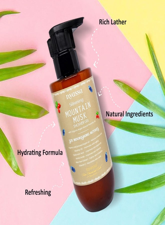 Nyassa Mountain Musk Silkening Shower Gel - 210ml | Gentle Body Wash with 6 Skin-Nourishing Ingredients | Vegan, Cruelty-Free, Paraben & Sulphate Free | Suitable for All Skin Types - Image 2
