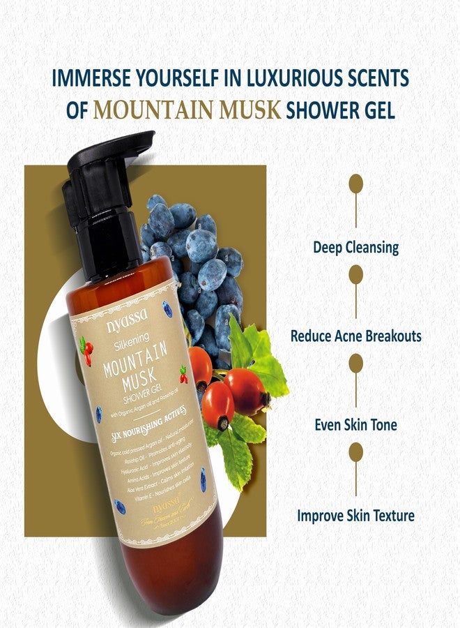 Nyassa Mountain Musk Silkening Shower Gel - 210ml | Gentle Body Wash with 6 Skin-Nourishing Ingredients | Vegan, Cruelty-Free, Paraben & Sulphate Free | Suitable for All Skin Types - Image 3